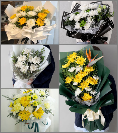 安徽蚌埠市五河县临北回族乡黄咀村白事花束代送